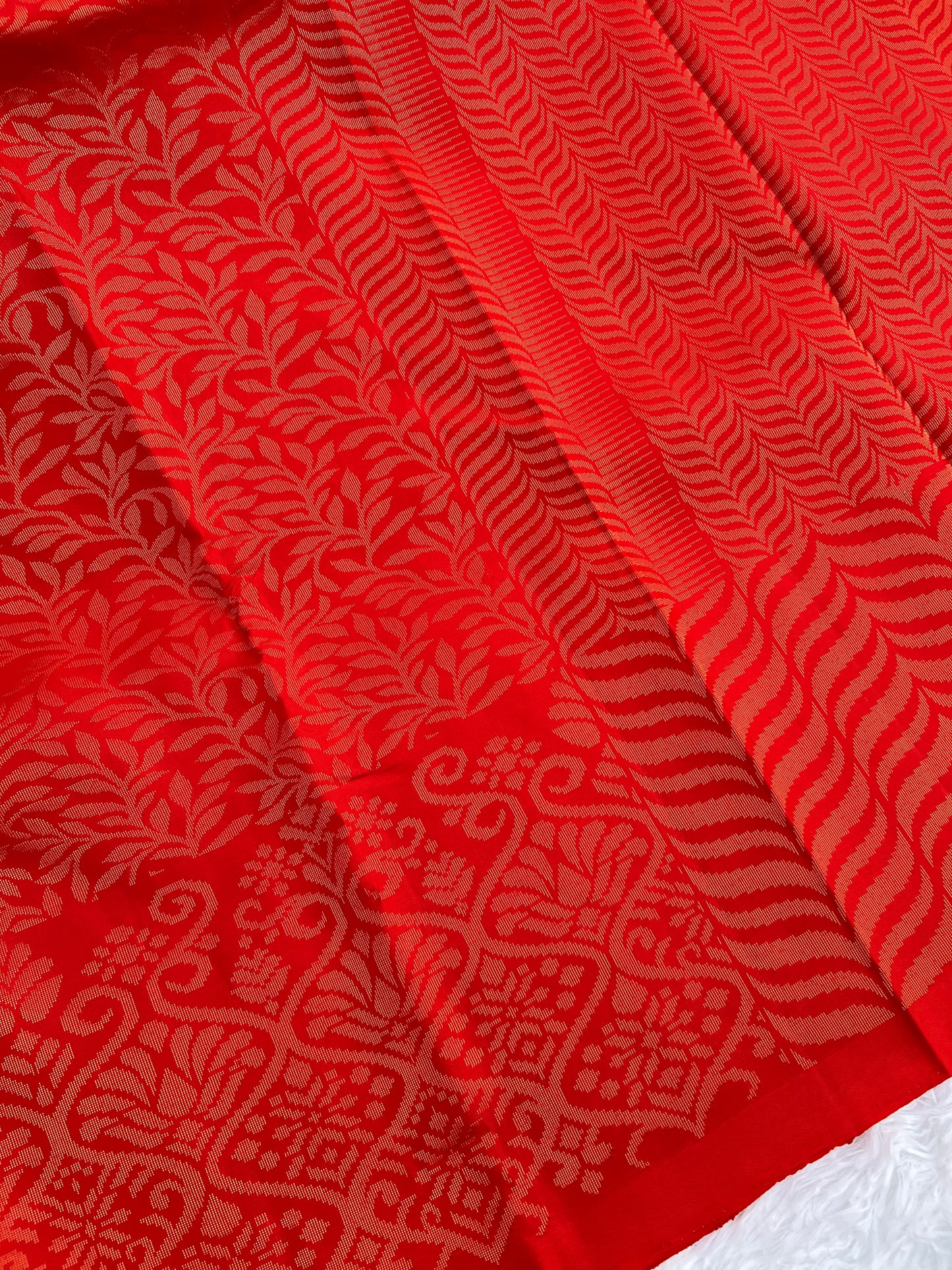 Crimson Red Silk Saree