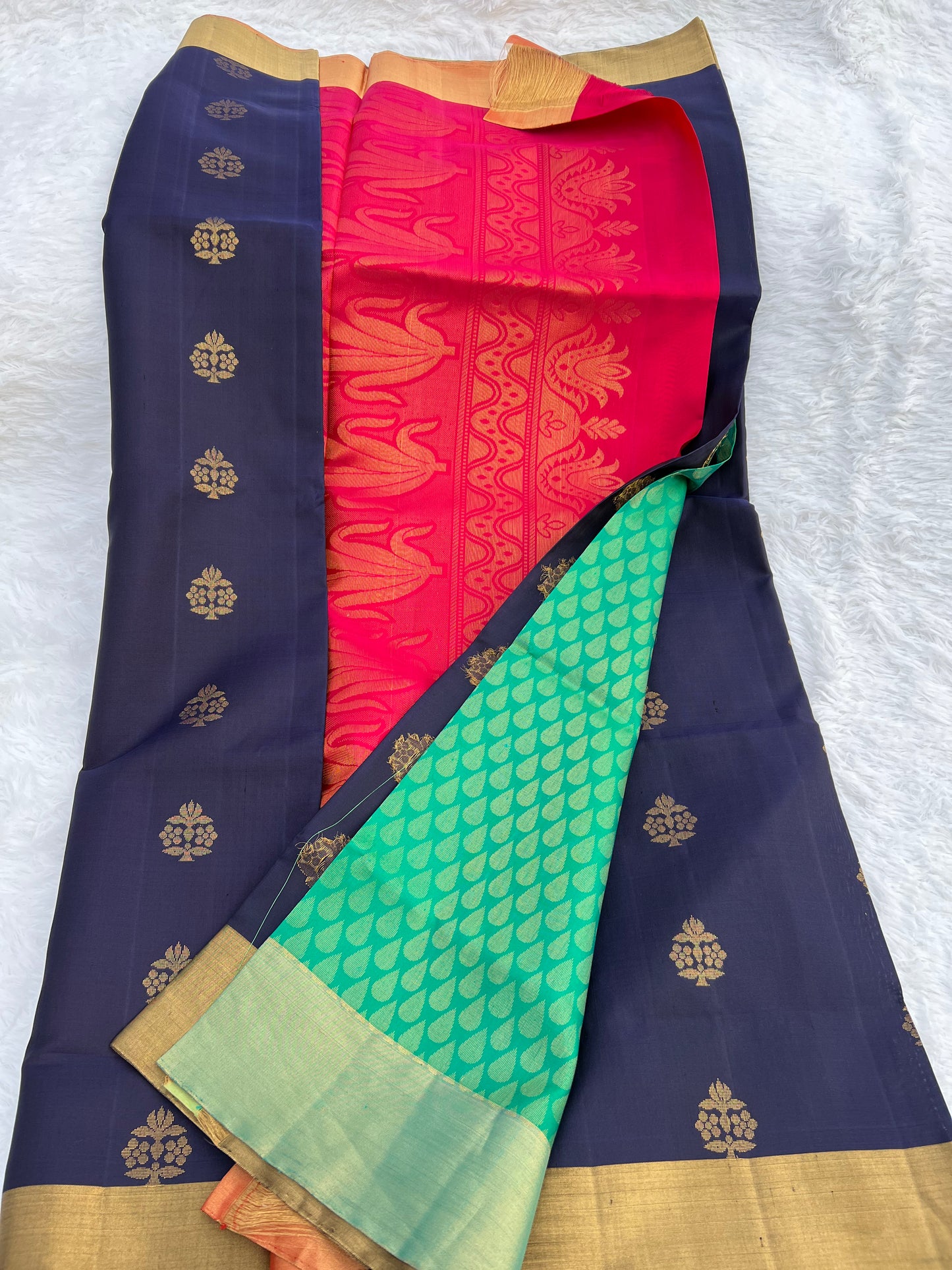 Tri color Silk Saree