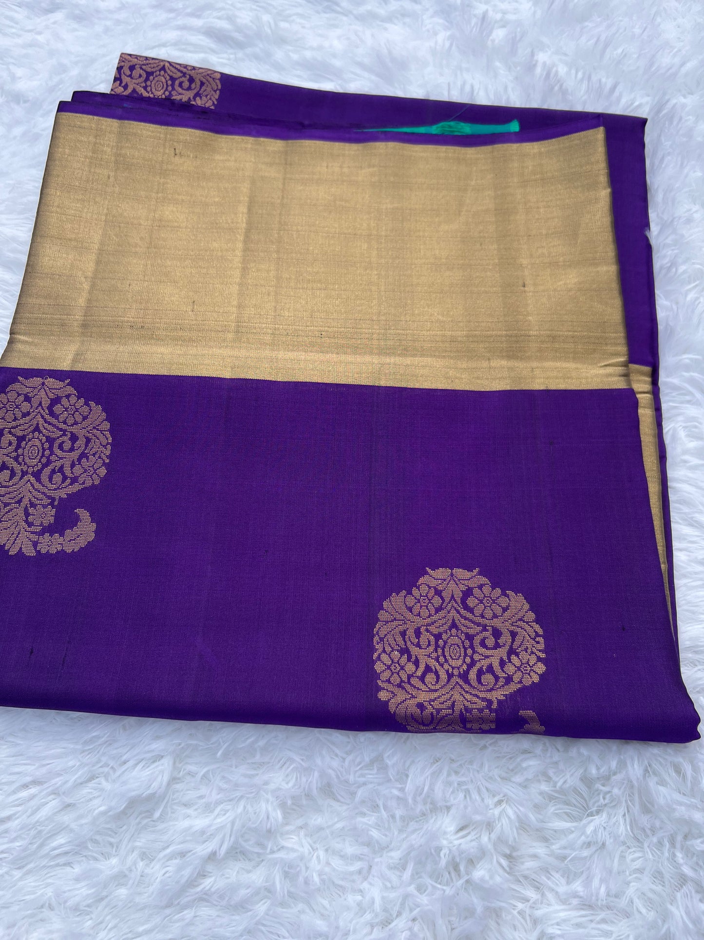 French Violet Silk Saree