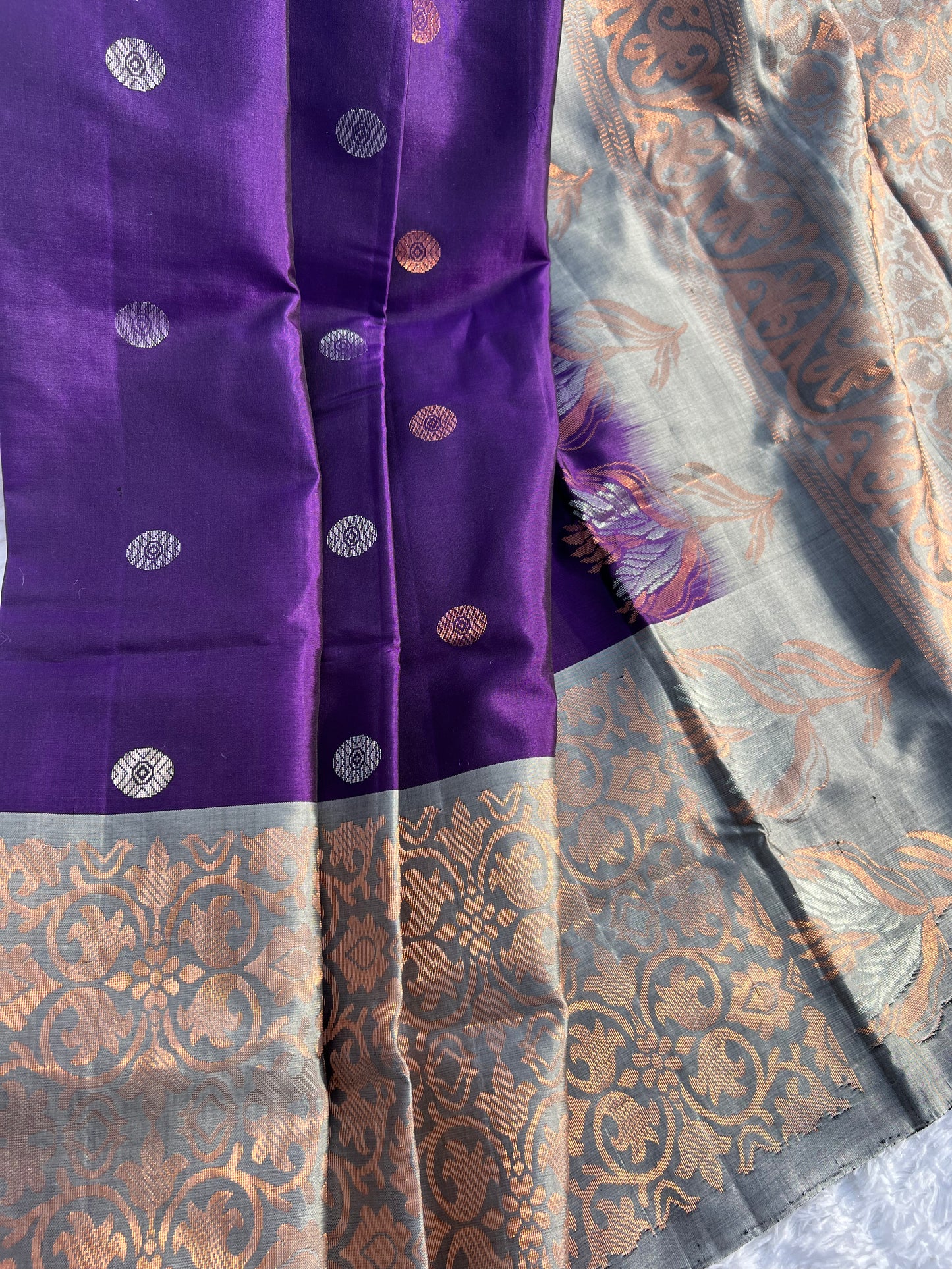 Indigo Silk saree