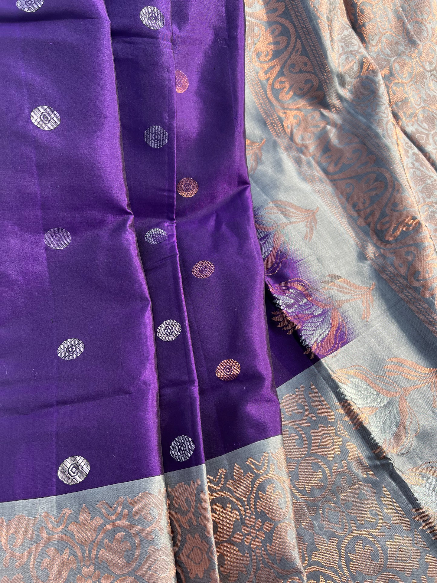 Indigo Silk saree
