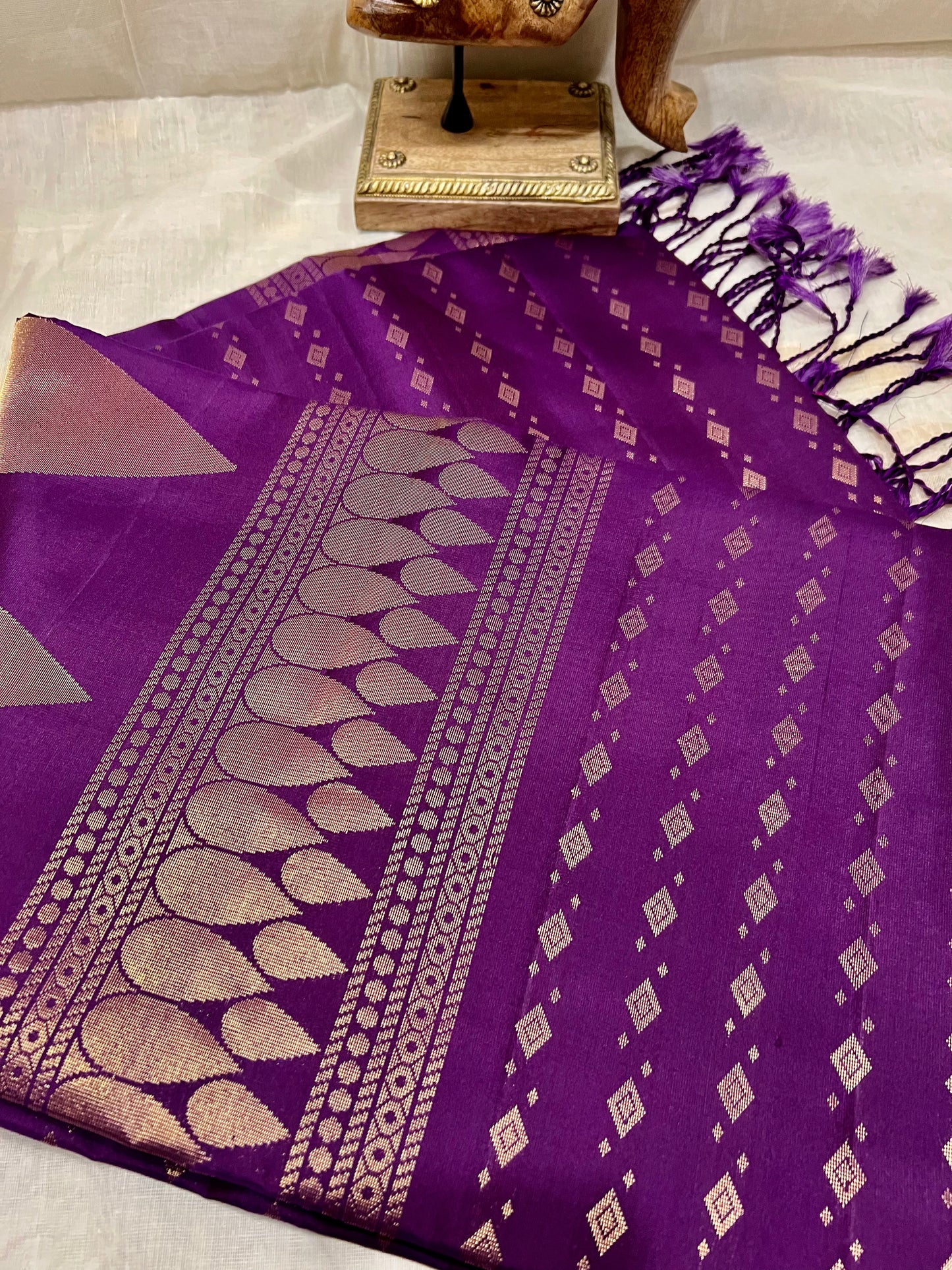 Violet Silk Saree