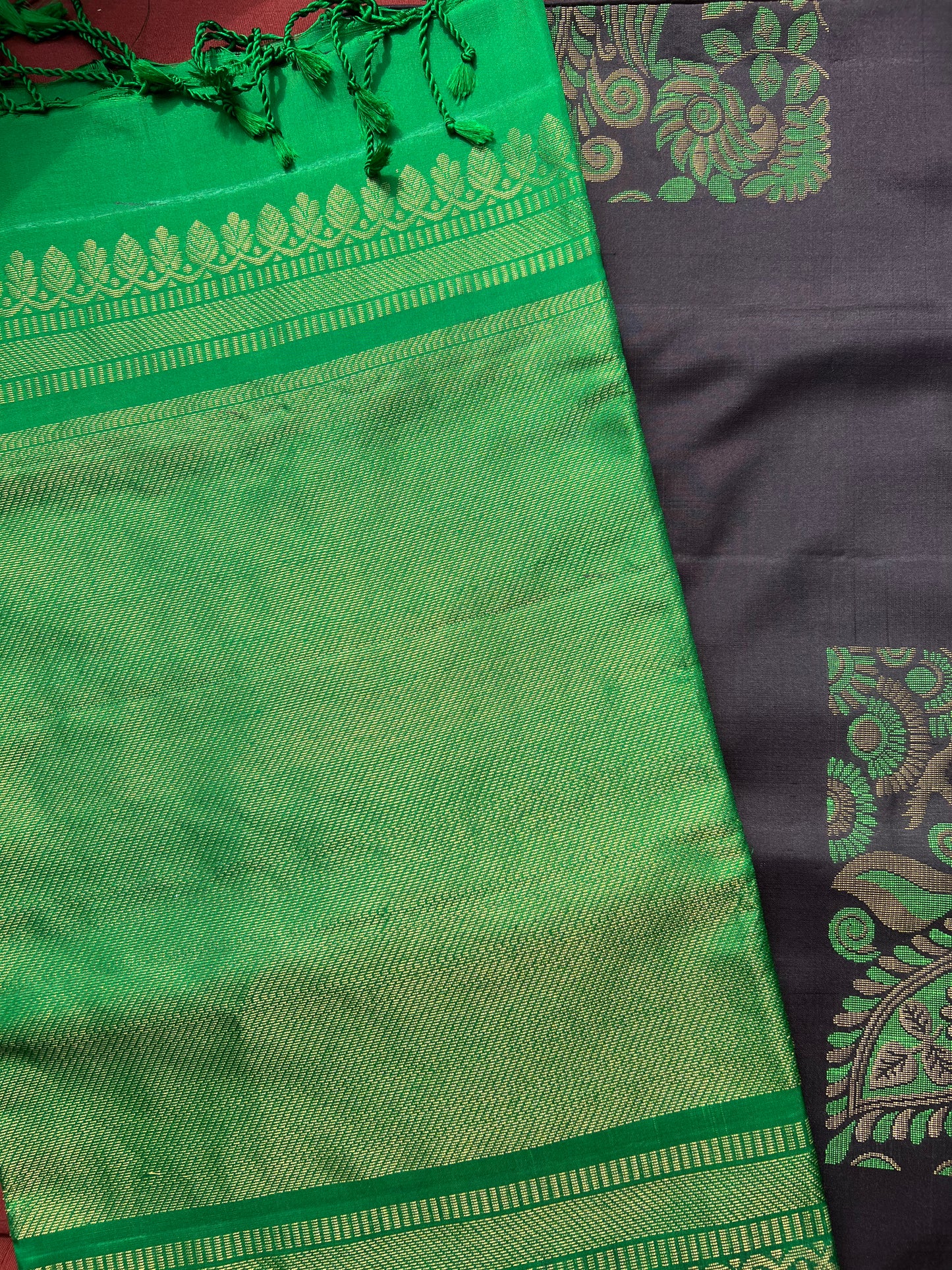 Brownblack Silk Saree