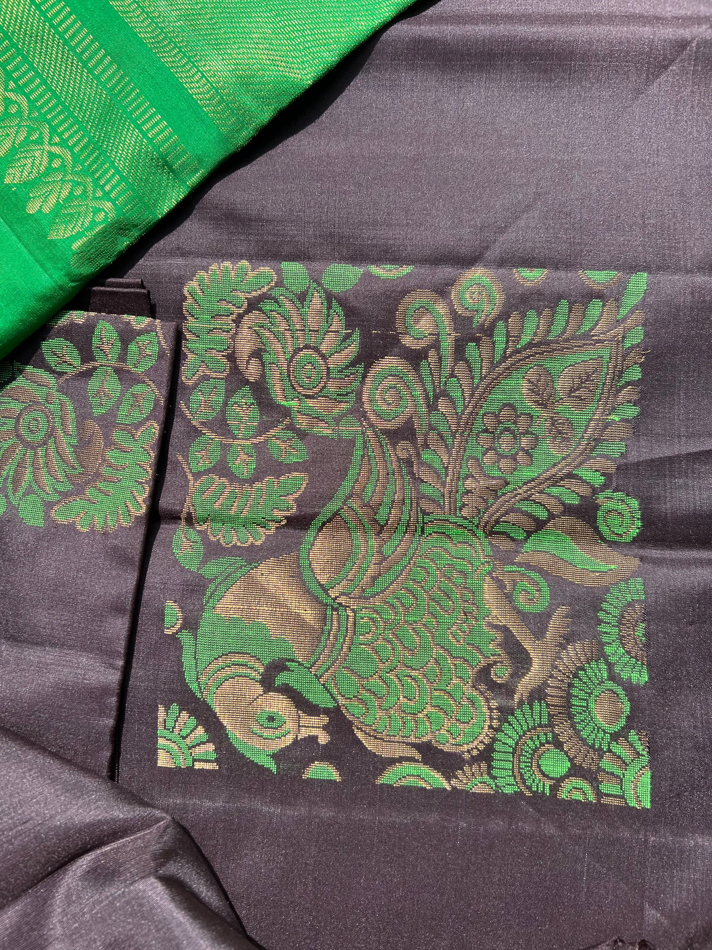 Brownblack Silk Saree