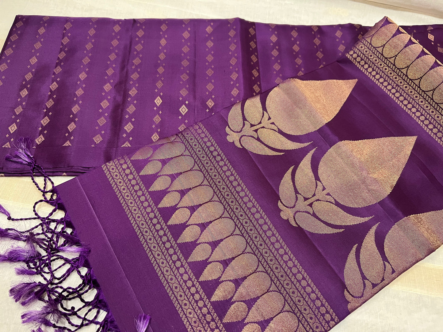 Violet Silk Saree
