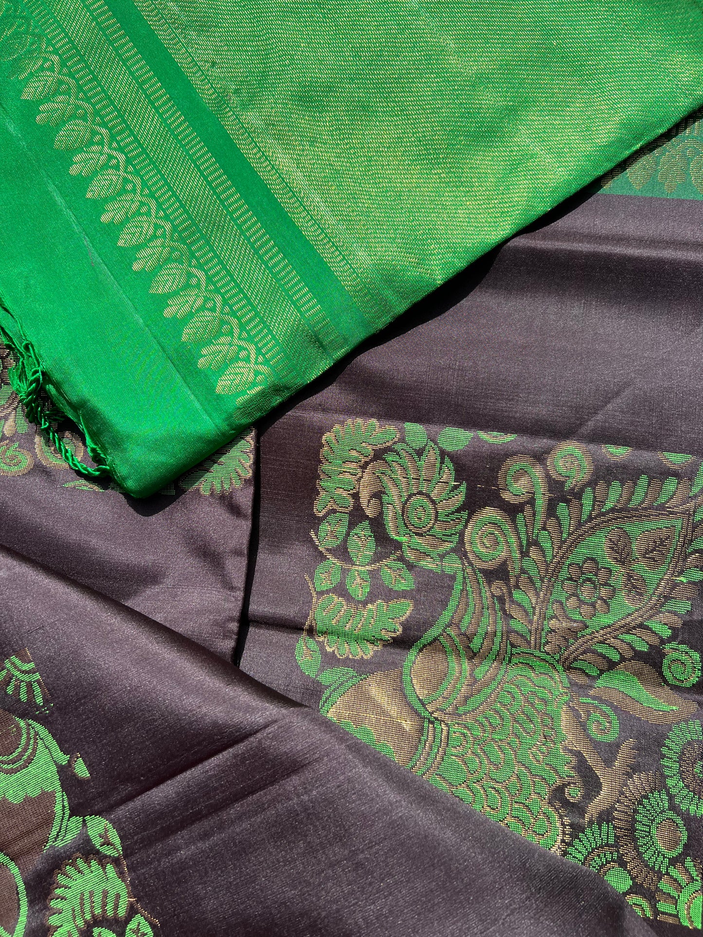 Brownblack Silk Saree