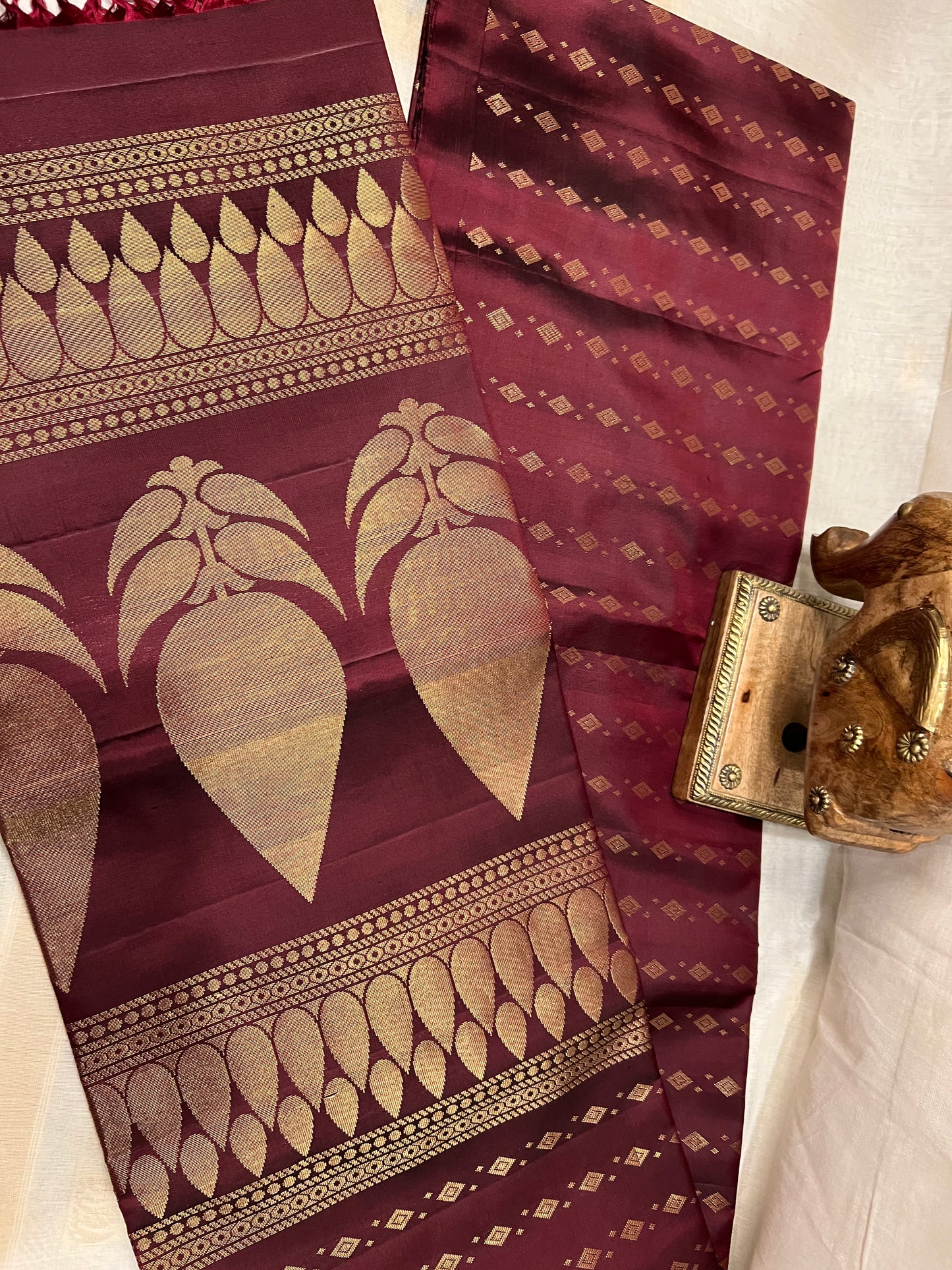 Mahogany Silk Saree