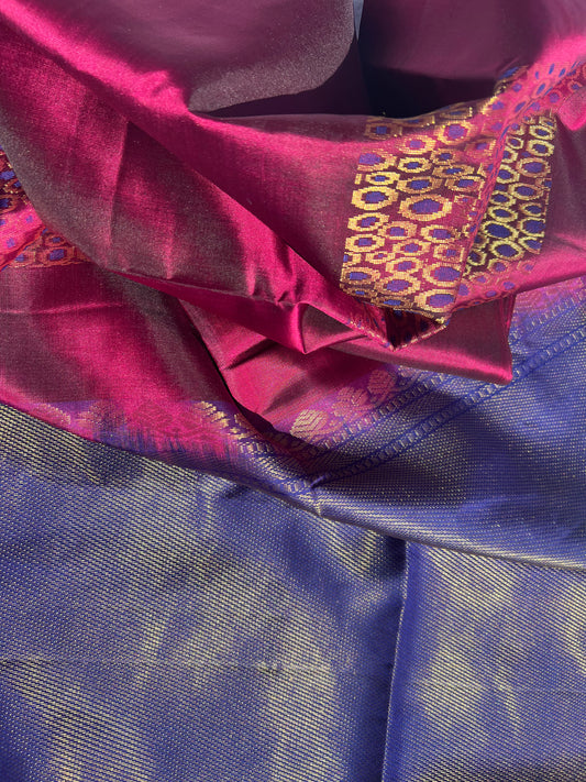 Wine Silk Saree