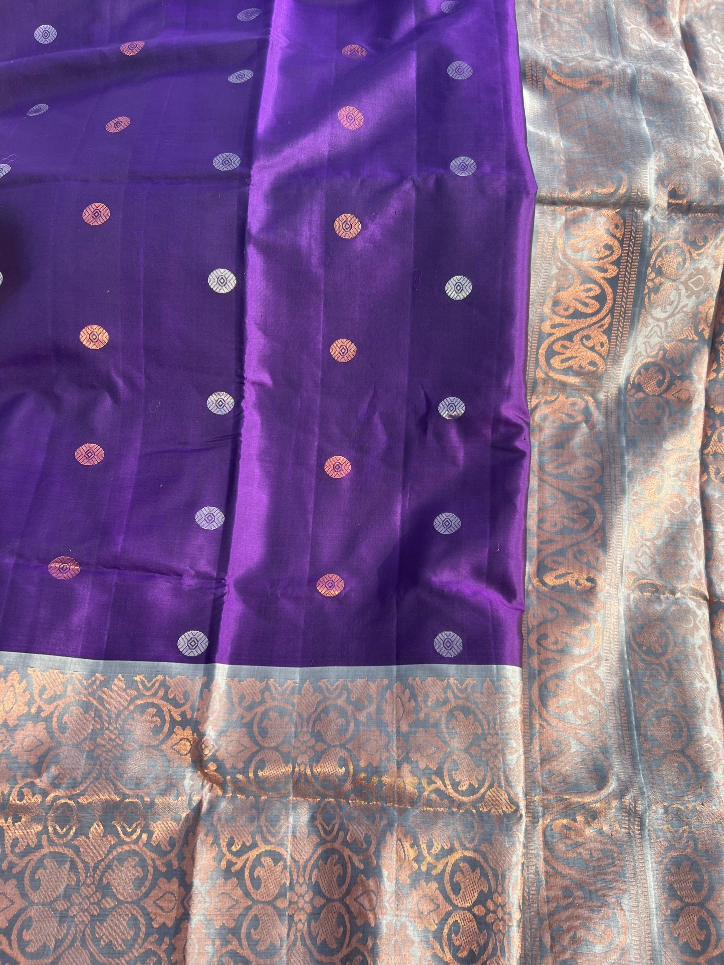 Indigo Silk saree