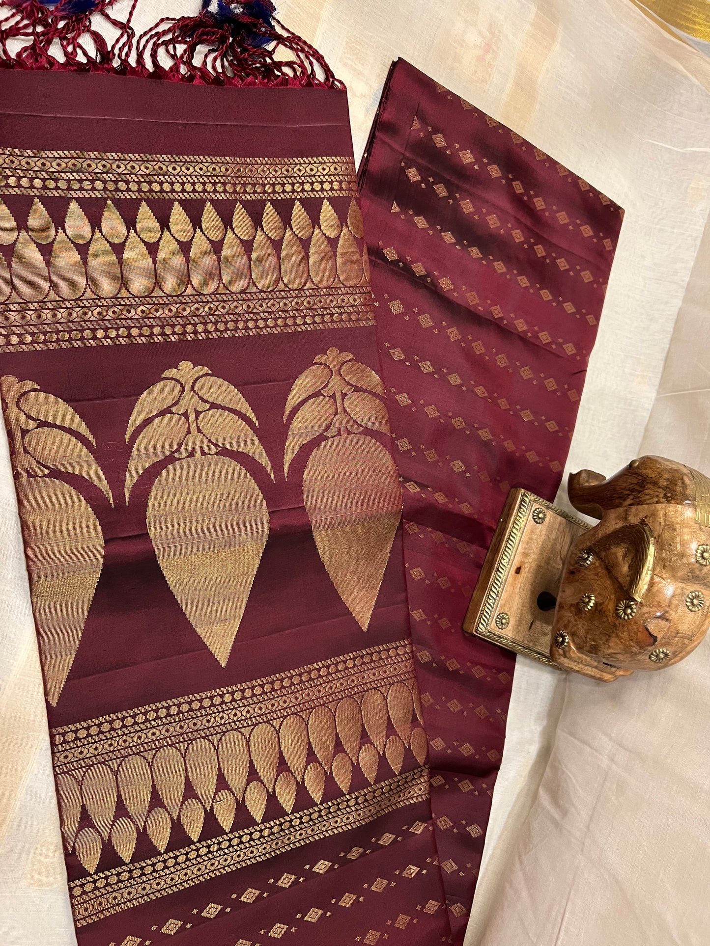 Mahogany Silk Saree