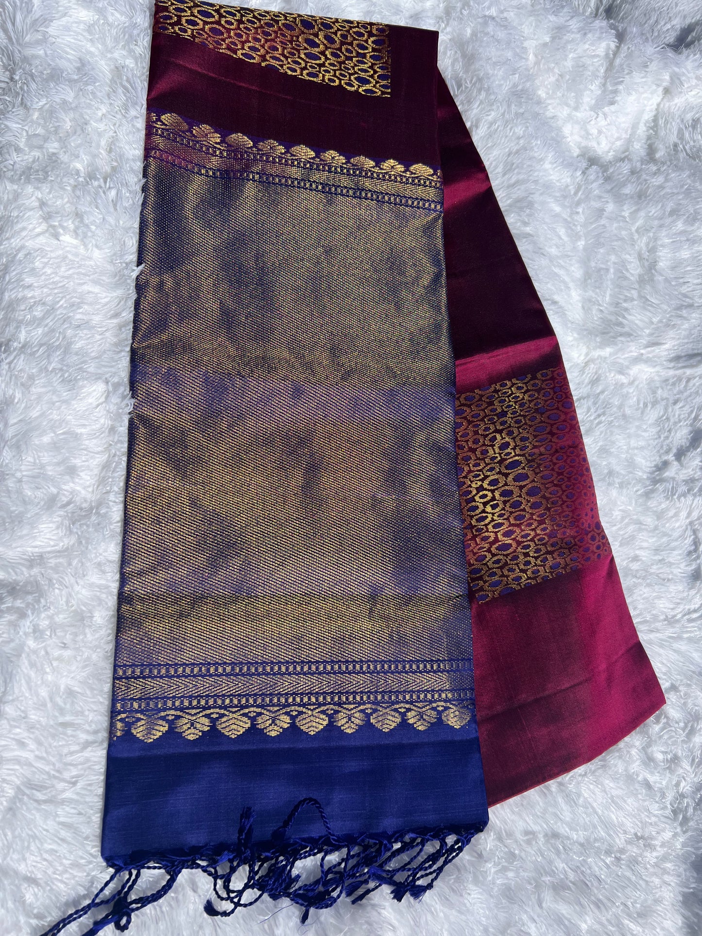 Wine Silk Saree