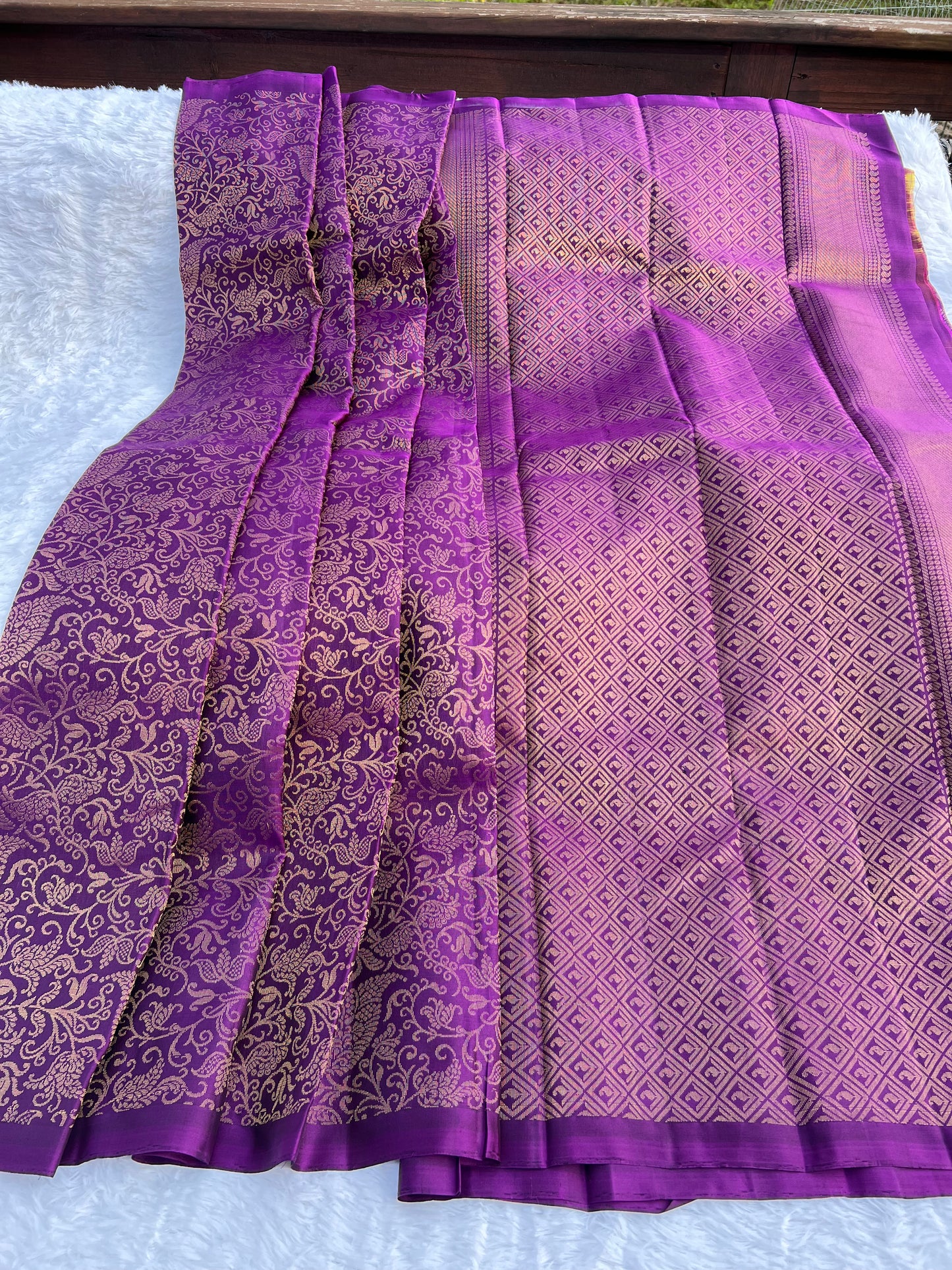Russian Violet Silk Saree