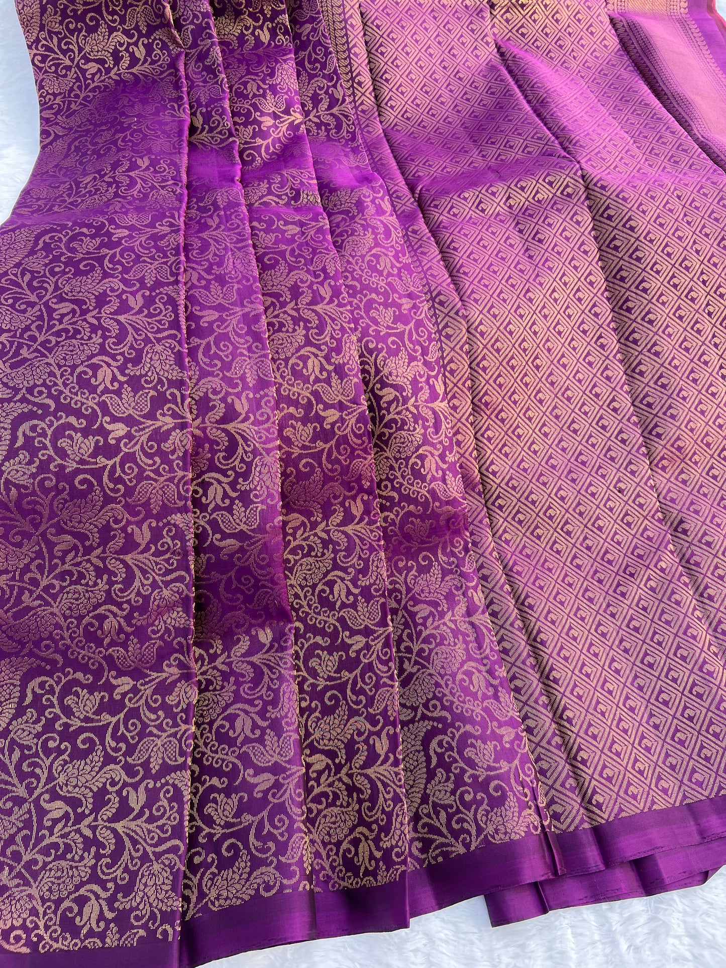 Russian Violet Silk Saree