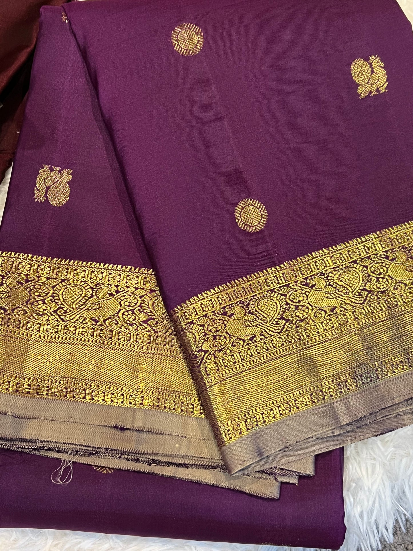 Purple Kanchi Silk Saree