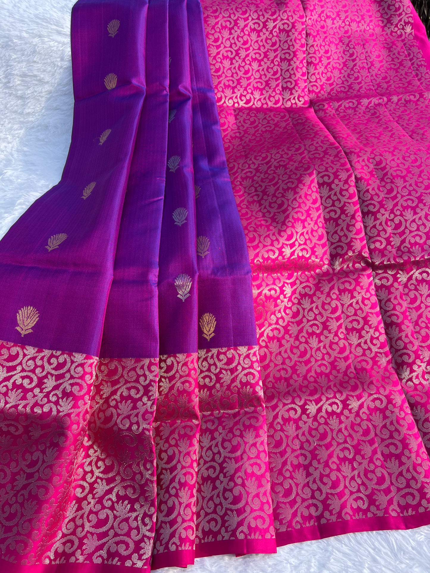 Purple Silk Saree