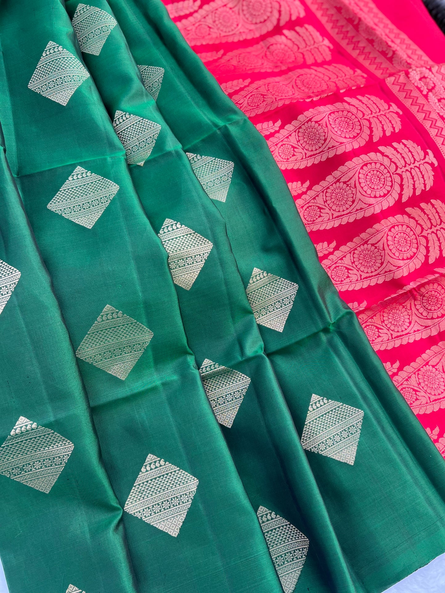 Forest Green Silk Saree