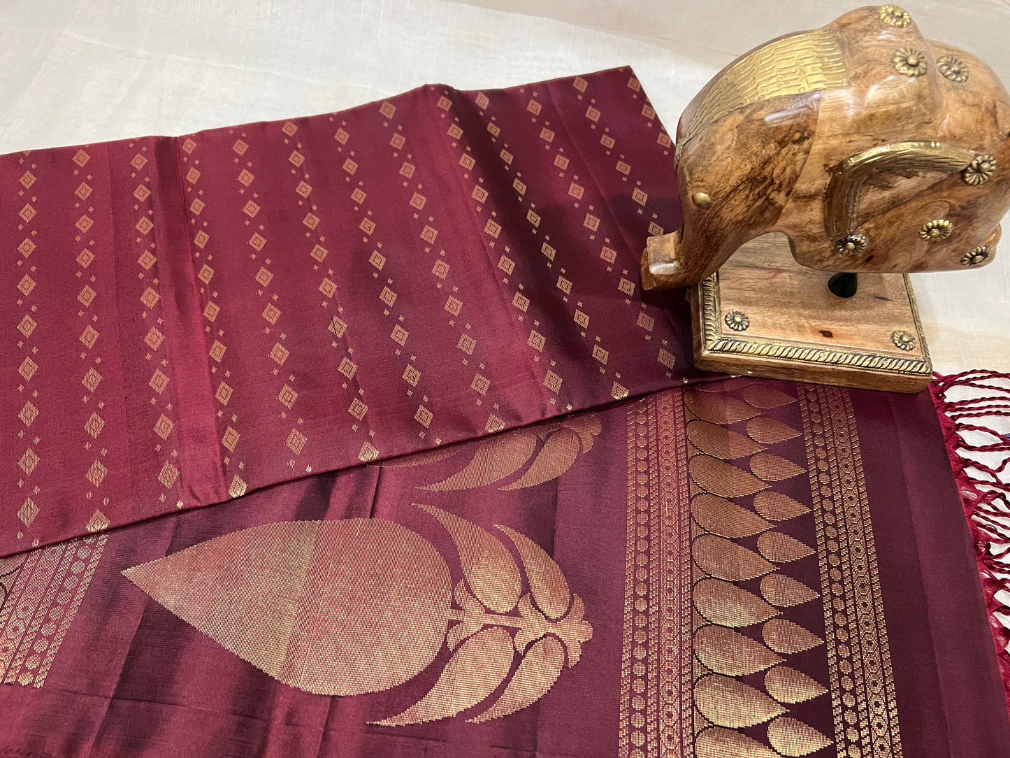 Mahogany Silk Saree