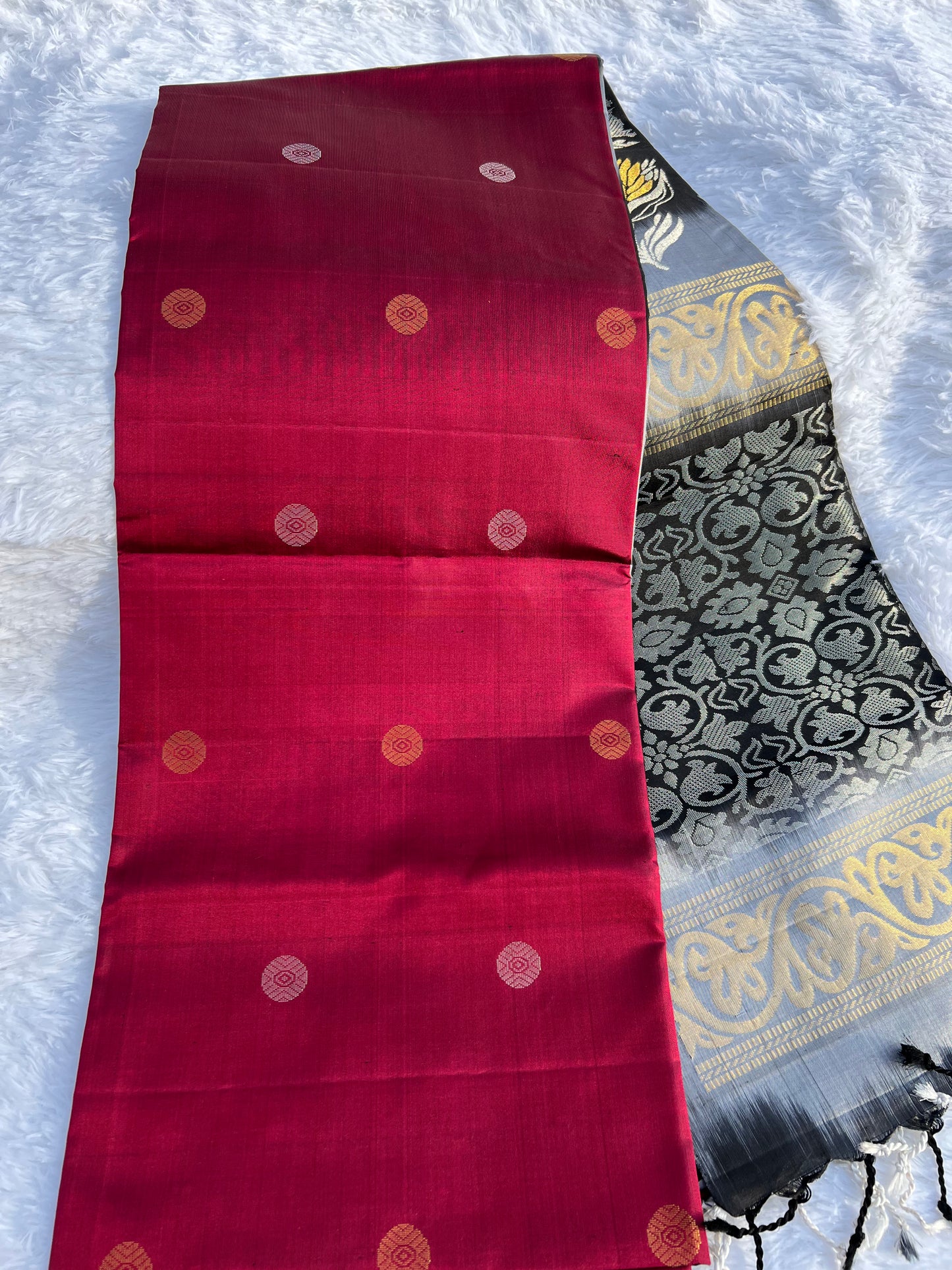 Maroon Silk Saree