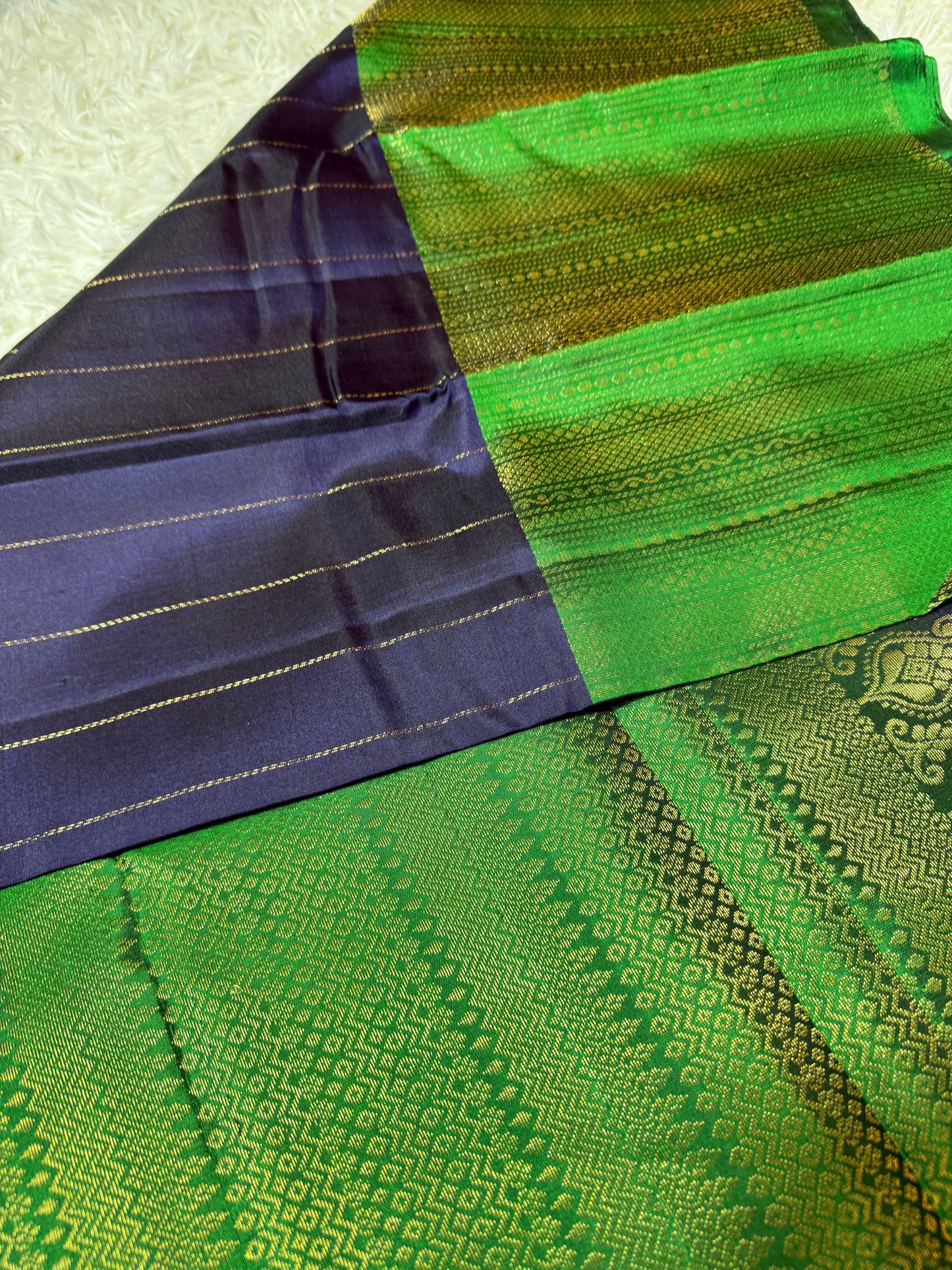 Midnight Blue Silk Saree