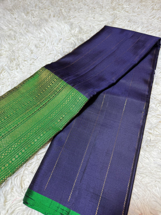 Midnight Blue Silk Saree