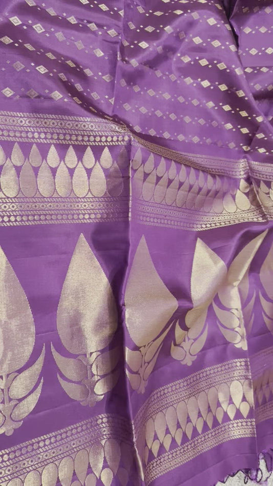 Violet Silk Saree