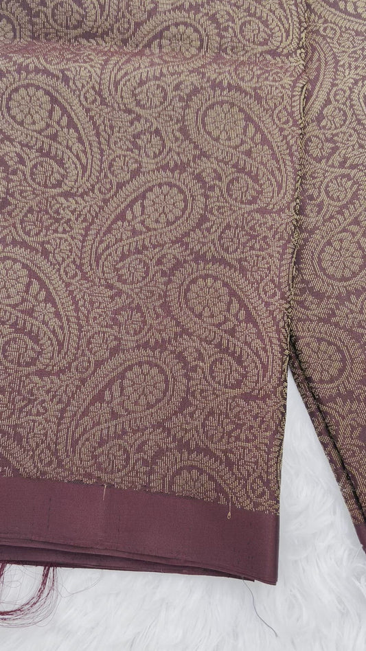 Chocolate brown silk saree