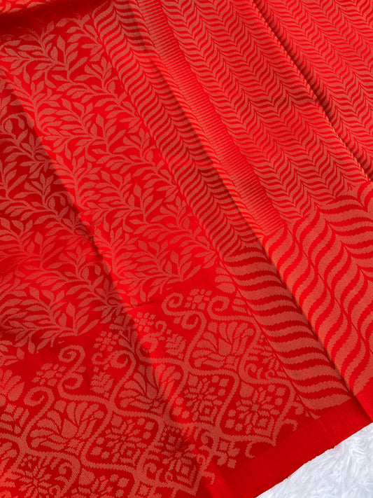 Crimson Red Silk Saree