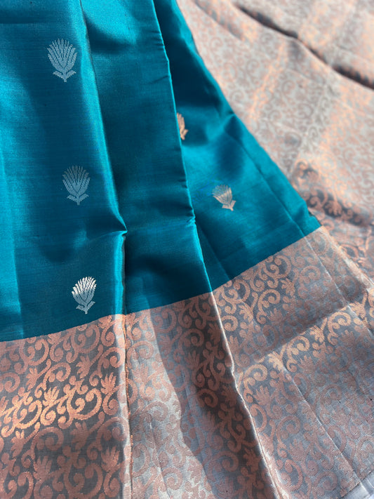 Yale Blue Silk Saree