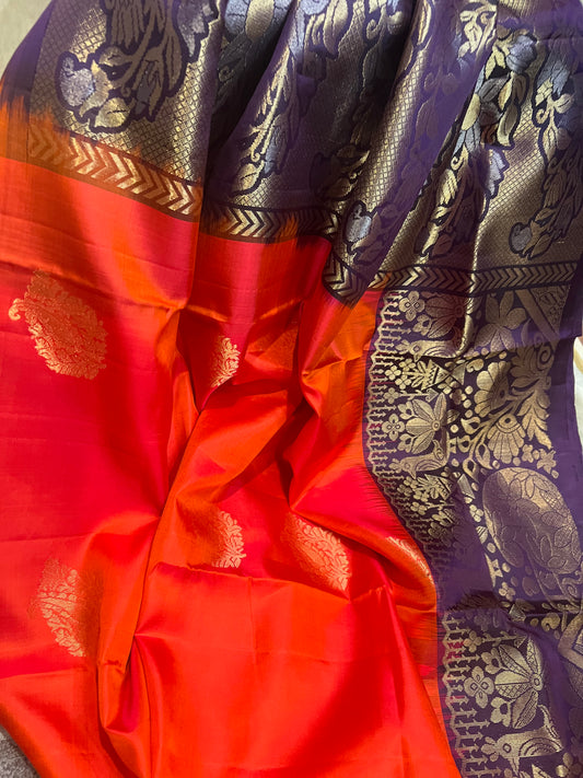 Orange Silk Saree