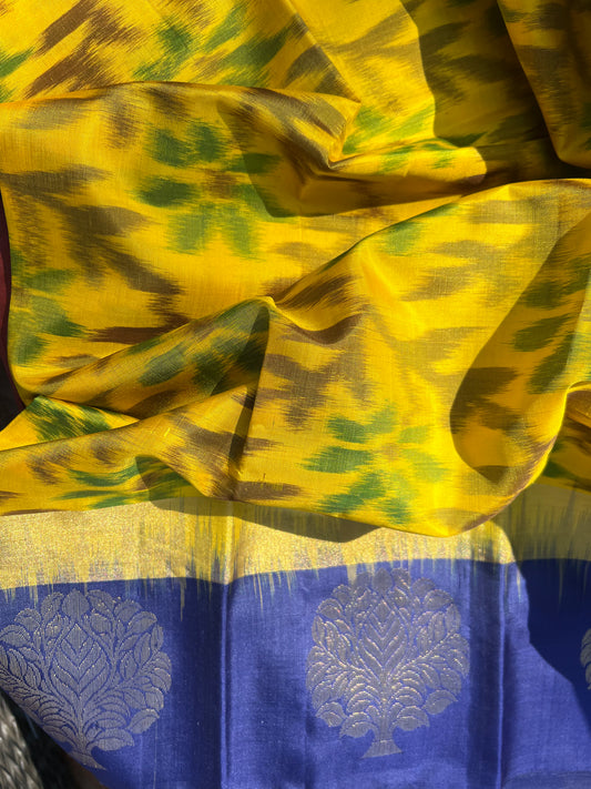 Yellow Silk Saree