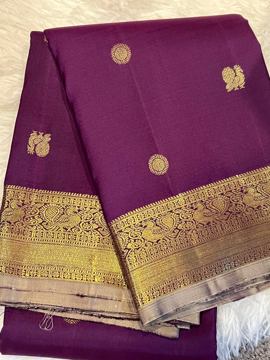 Purple Kanchi Silk Saree