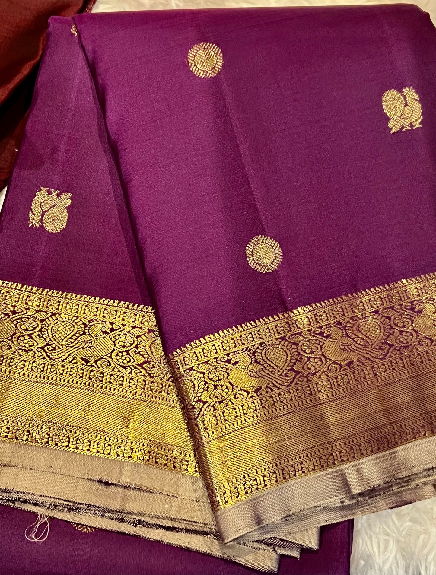 Purple Kanchi Silk Saree